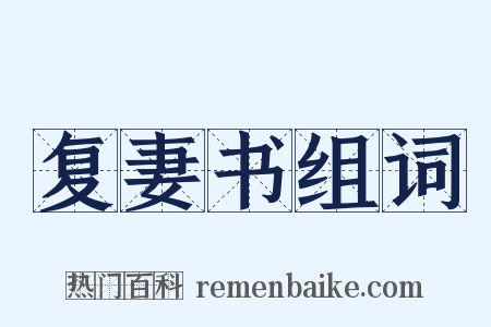 复妻书组词是什么意思的图片